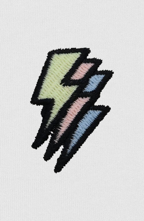 Dalix Lightning Bolt Zip Hoodie In White