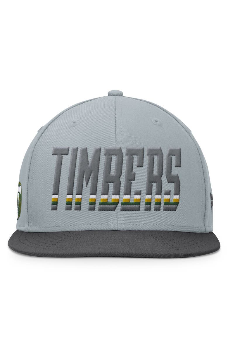 FANATICS Men's Fanatics Branded Gray Portland Timbers Smoke Snapback Hat, Alternate, color, 