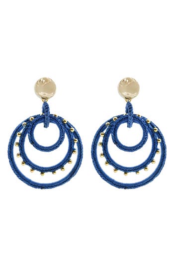 Panacea Orbital Drop Earrings In Blue