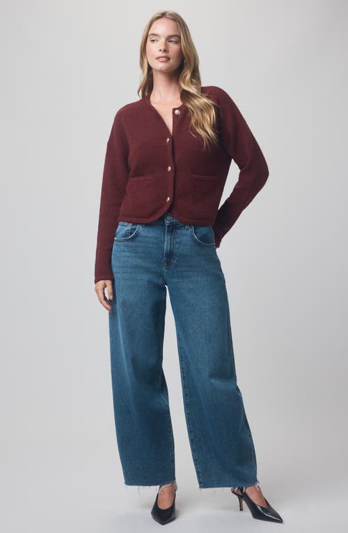 Splendid X @cellajaneblog Bouclé Cardigan In Burgundy