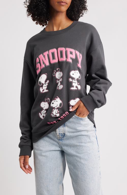 Golden Hour Peanuts® Snoopy Puff Print Graphic Sweatshirt In Gray
