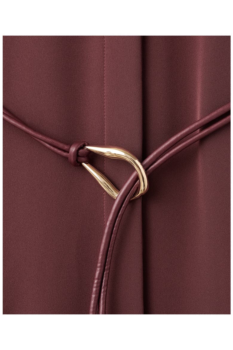 Long Sleeve Belted Shirtdress, Alternate, color, BURGUNDY
