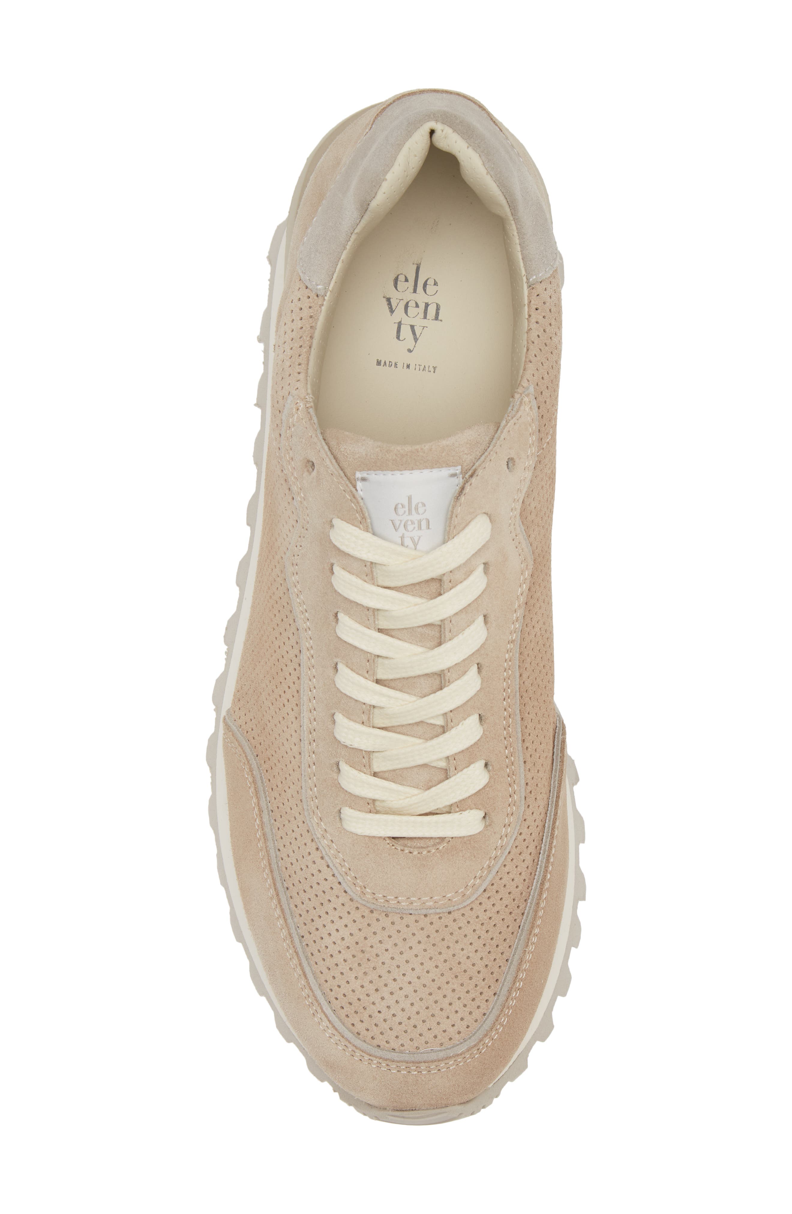 Eleventy Perforated Low Top Sneaker, Alternate, color, Tan - Grey