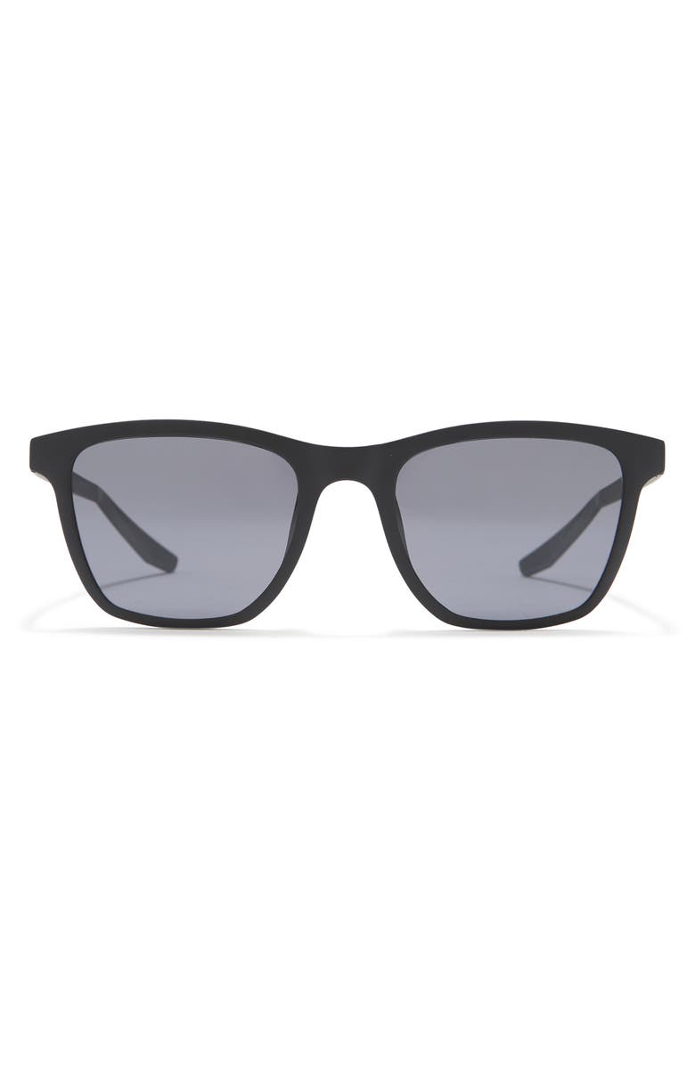 Nike 53mm Stint Rectangle Sunglasses, Main, color, Matte Black/ Black/ Dark Grey