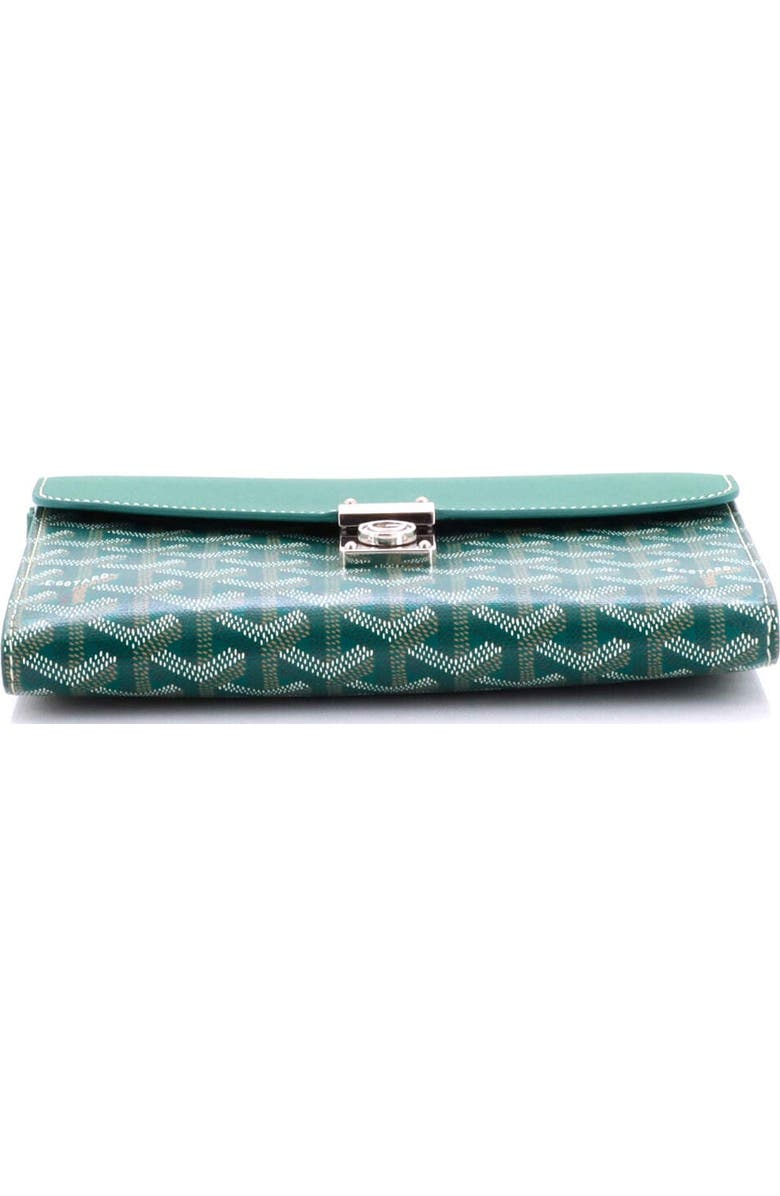 Pre-Owned Goyard Chypre Wallet on Strap Coated Canvas with Leather, Alternate, color, Green