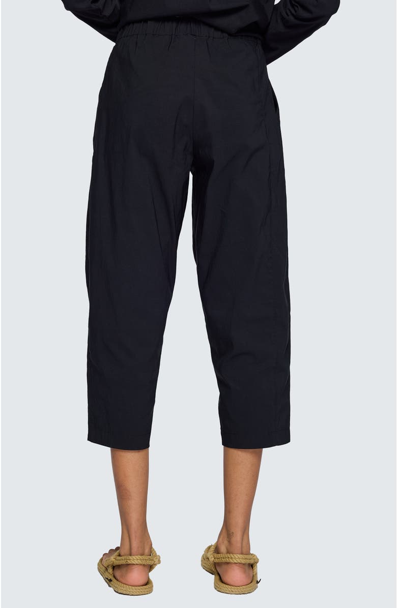 LUUKAA Elara Stretch Linen Cotton Blended Pants, Alternate, color, Black