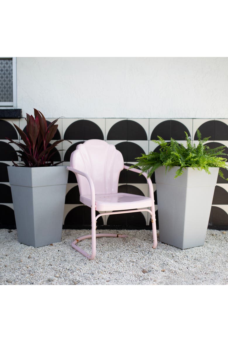 25" Tall Finley Tapered Square Planter, Cement, Alternate, color, Gray