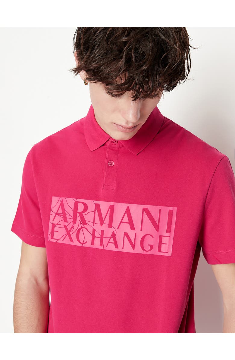 Armani Exchange Classic Stretch Organic Cotton Polo Shirt, Alternate, color,
