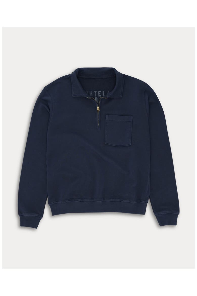 Cotton Zip-Up Sweatshirt, Main, color, Navy Blue
