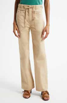 Veronica Beard Heather Rope Drawstring Stretch Cotton Blend Pants