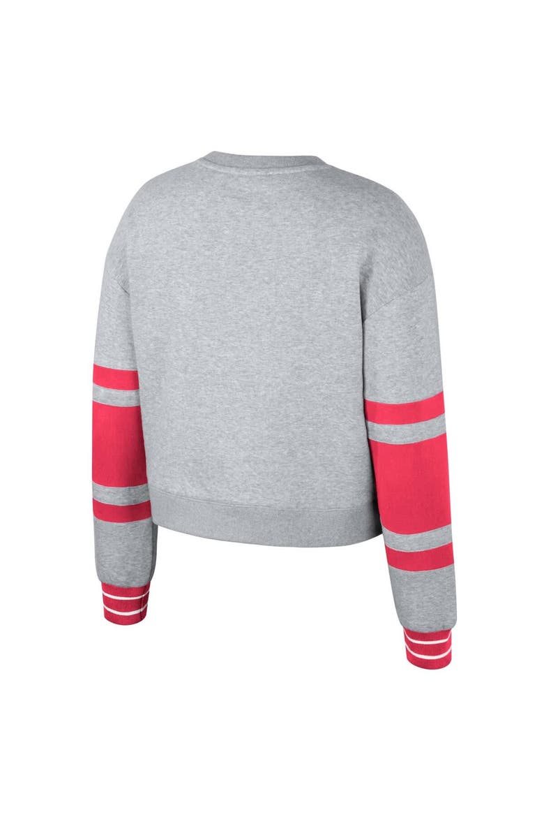Women's Stadium Essentials Heather Gray St. Louis City SC Scrimmage Cropped Pullover Sweatshirt, Alternate, color, Heather Gray