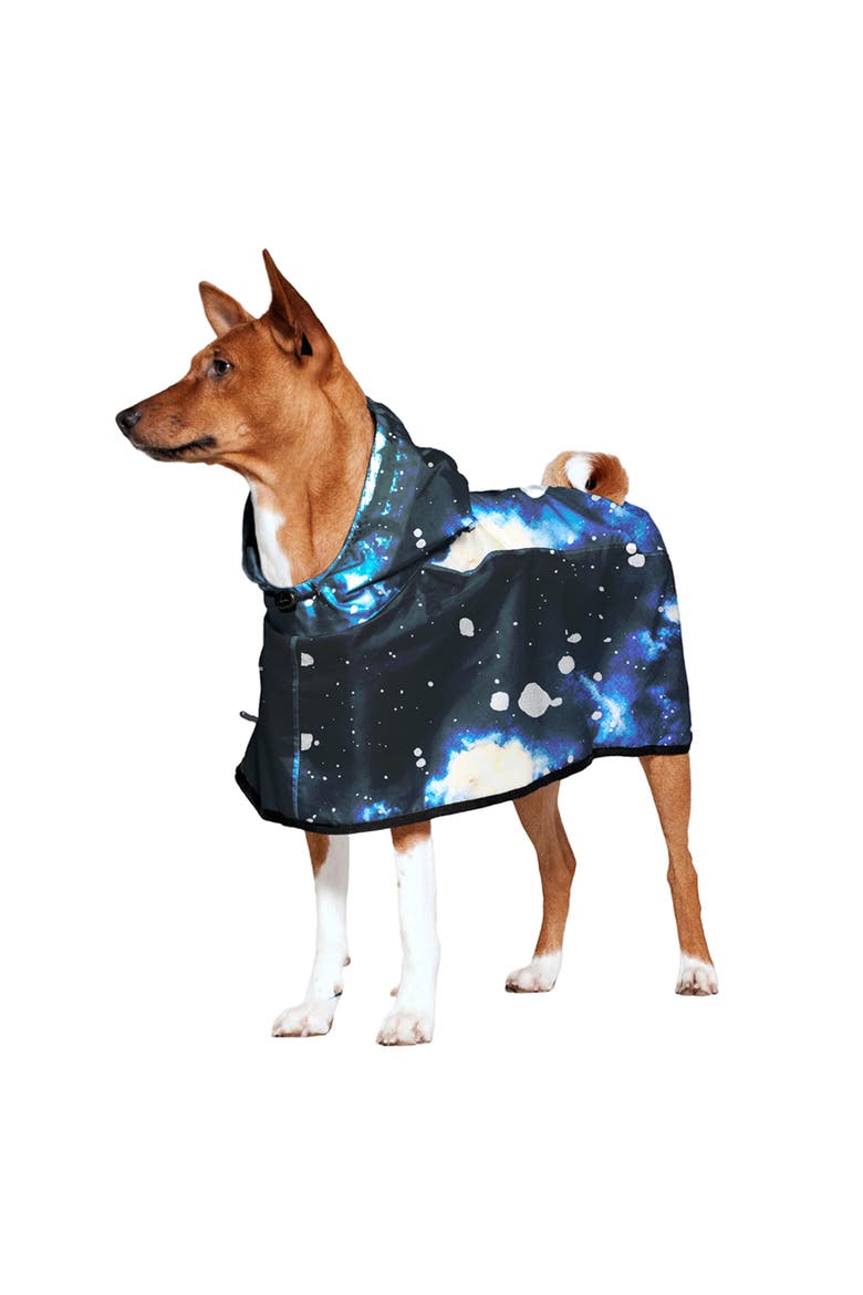 Dog Rain Poncho Starry Night, Main, color, Blue
