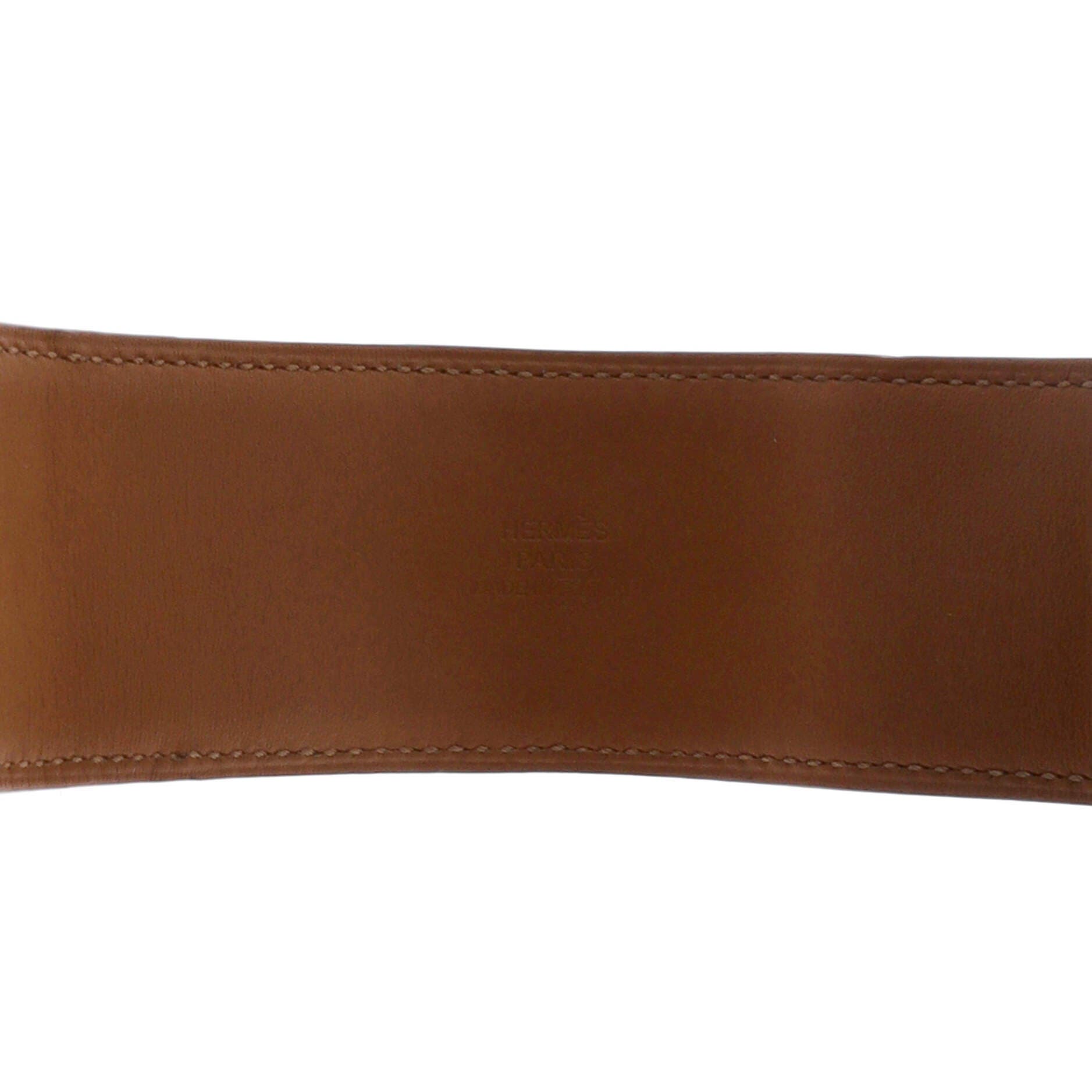 Pre-Owned Hermes Collier de Chien Bracelet Leather, Alternate, color, Brown