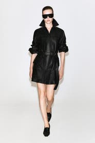 COS Belted Leather Workwear Jacket