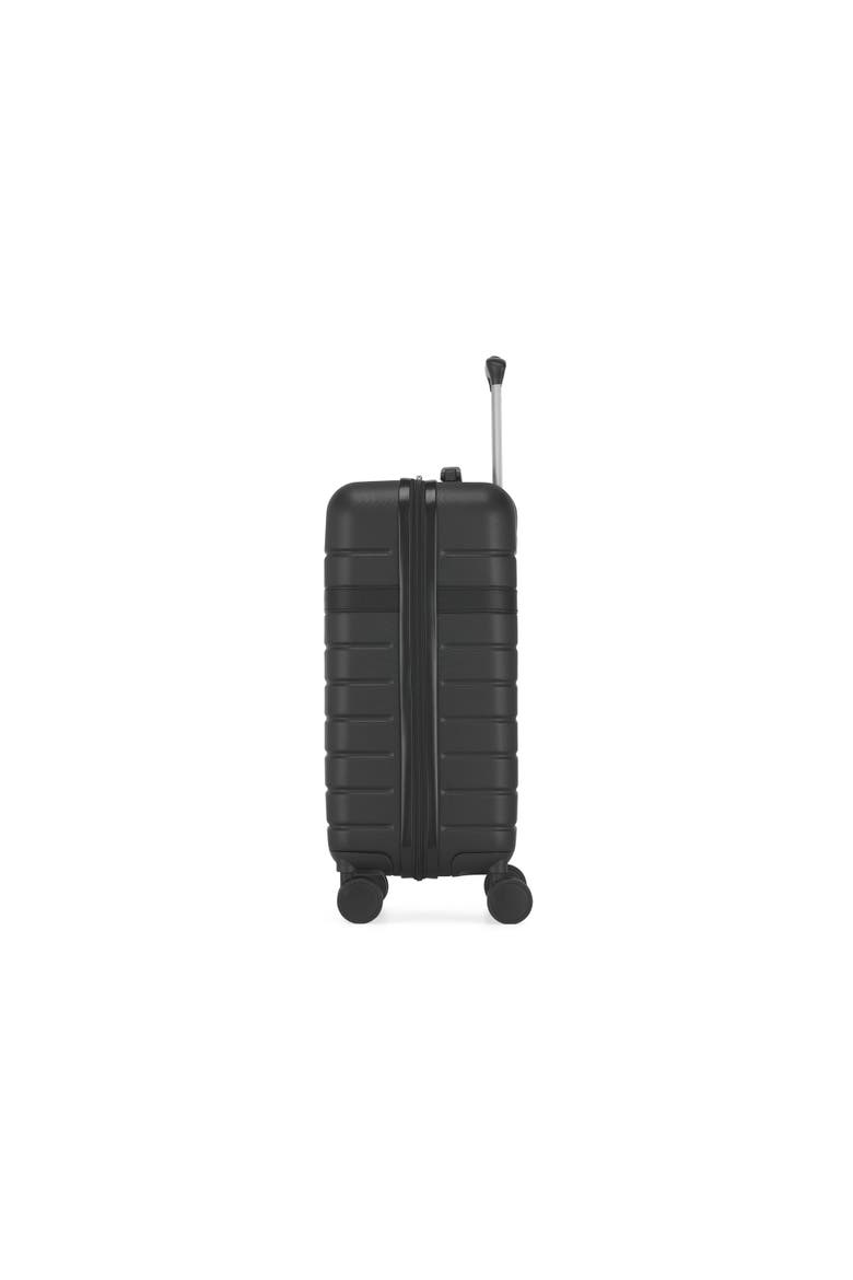Lisbon Hardside Carry-on Luggage with Double Wheels, Alternate, color, Black