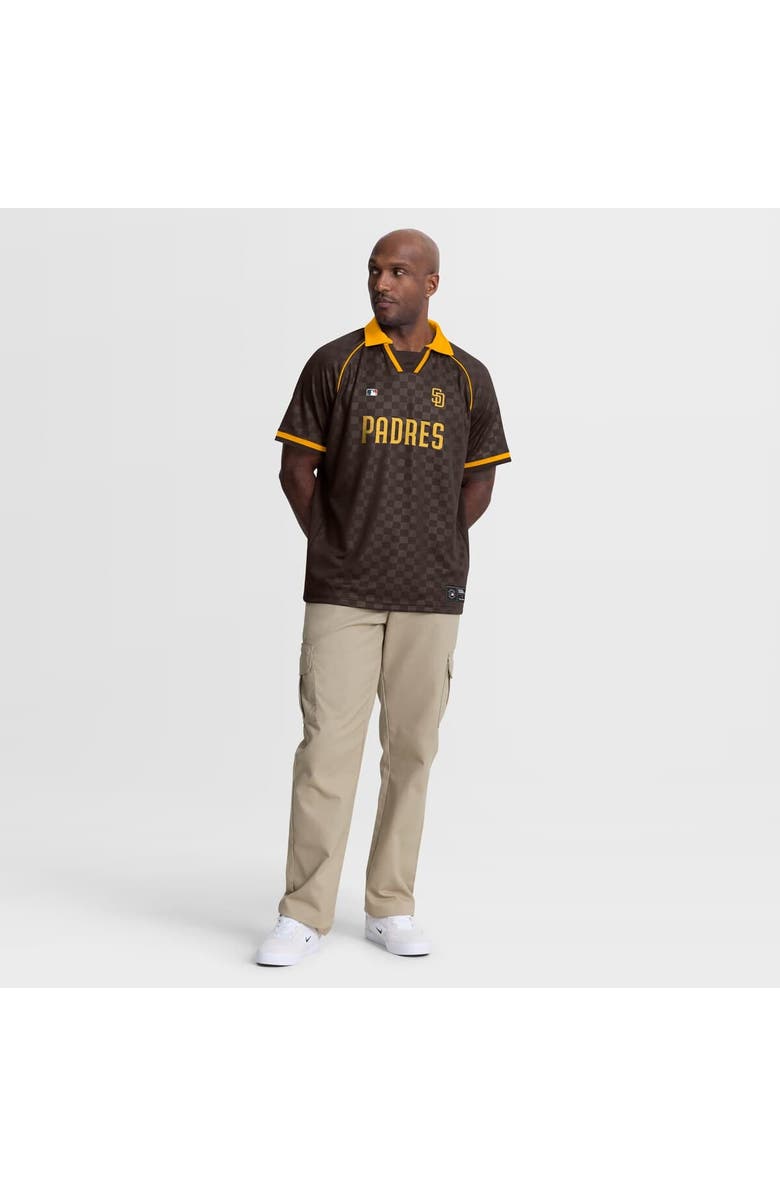 FANATICS Men's Fanatics  Brown San Diego Padres Homerun Raglan V-Neck Polo, Alternate, color, Brown
