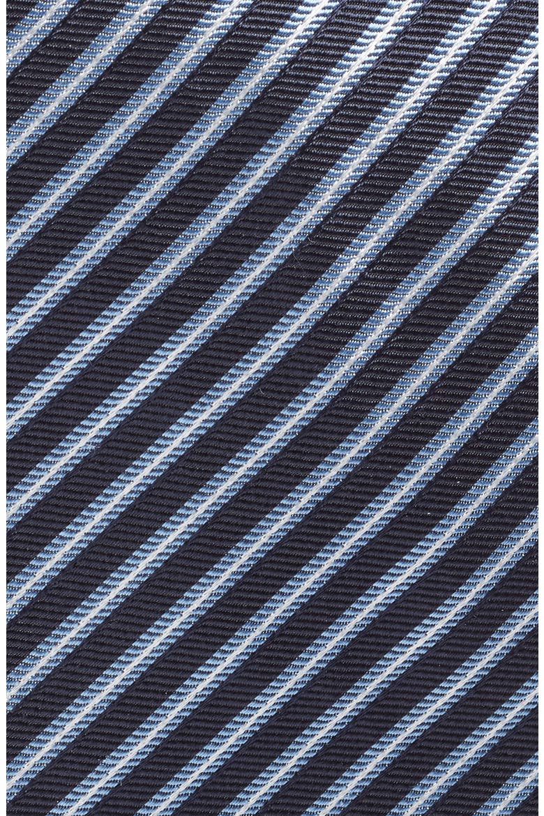 Brera Ivy Stripe Silk Tie, Alternate, color, NAVY