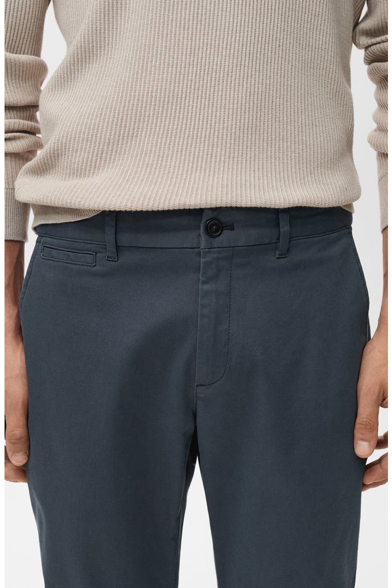 Prato Crop Tapered Stretch Cotton Chinos, Alternate, color, INDIGO BLUE