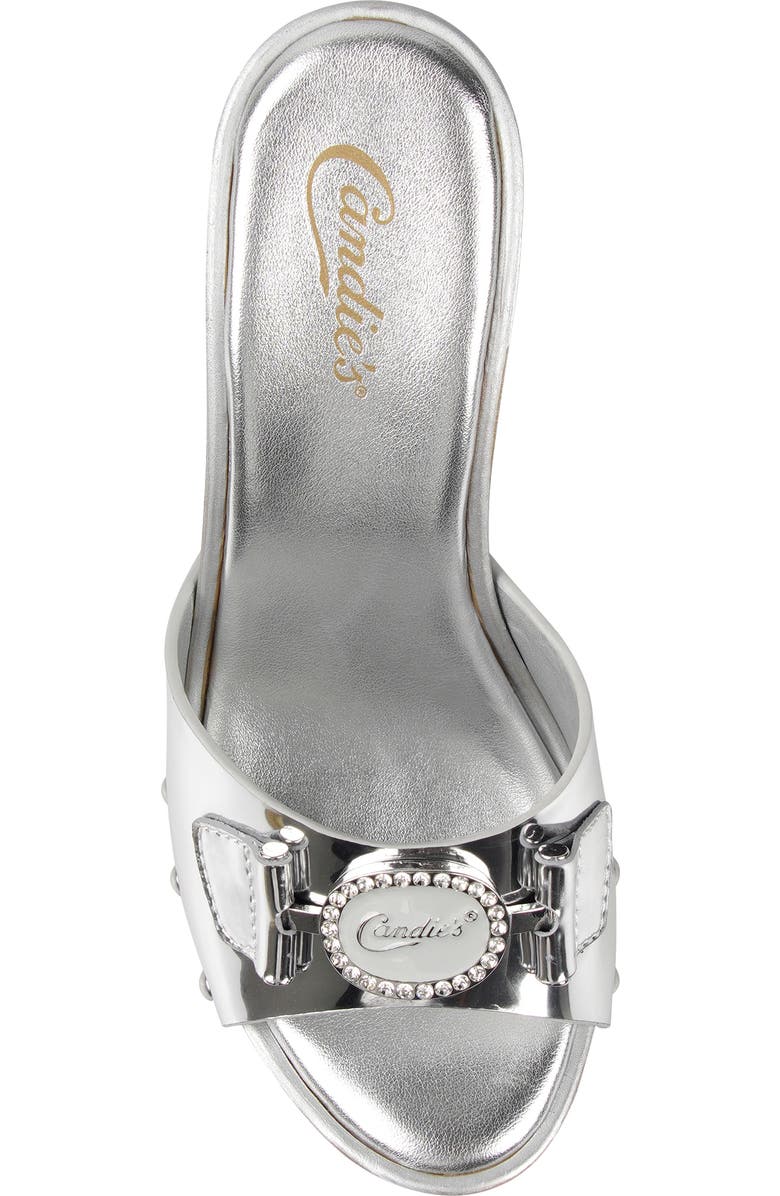 Candie's Lorenna Platform Sandal, Alternate, color, Silver Leather