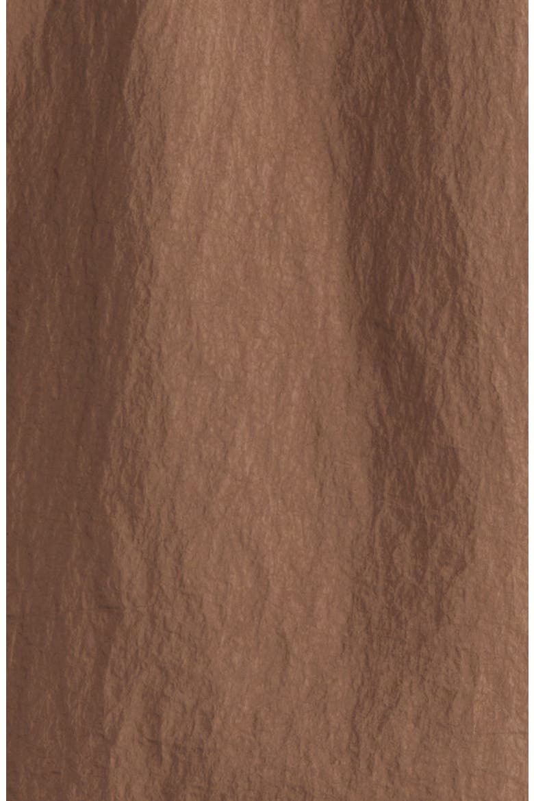 Coated Crinkled Hooded Water Repellent Jacket, Alternate, color, UMBER