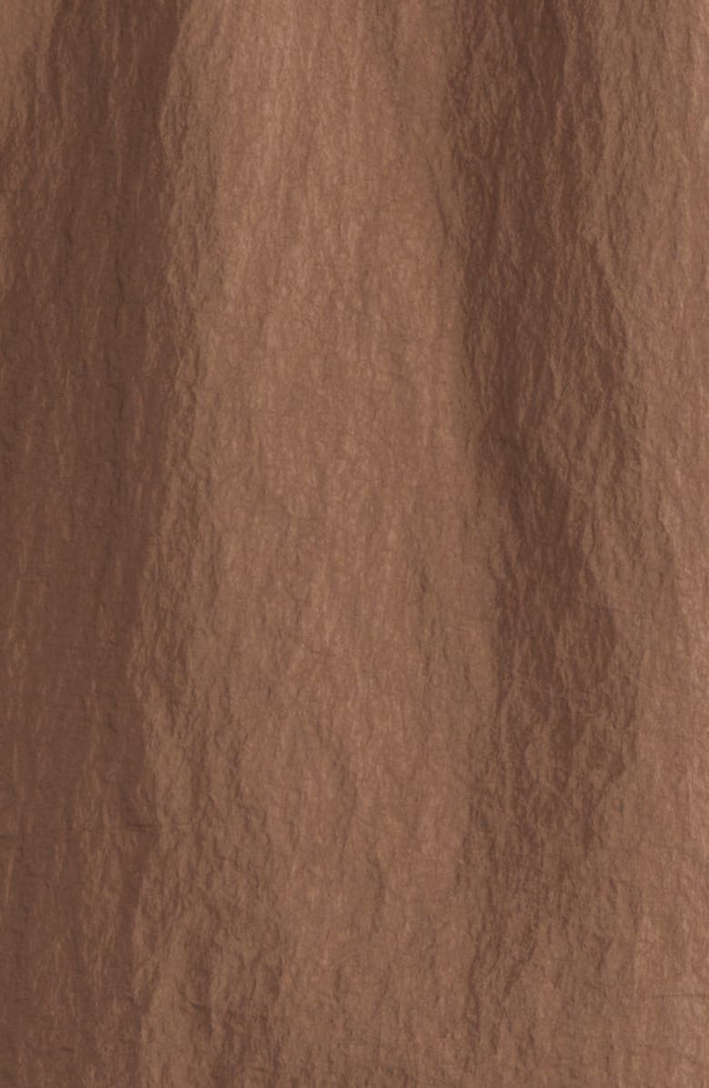 Stone Island Coated Crinkled Hooded Water Repellent Jacket, Alternate, color, Umber