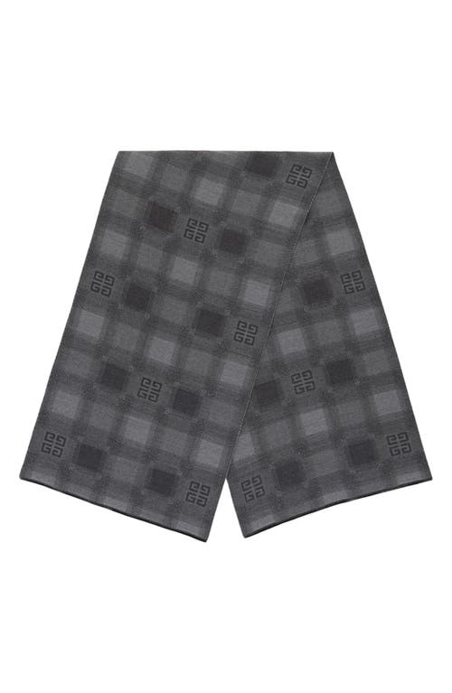 Givenchy Collegial Bonded Wool Scarf In Grey