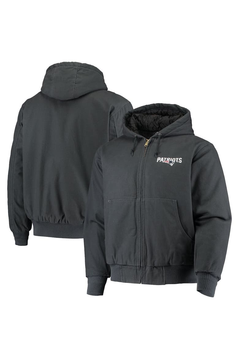 Men's Dunbrooke Navy New England Patriots Dakota Cotton Canvas Hooded Jacket, Alternate, color, Navy
