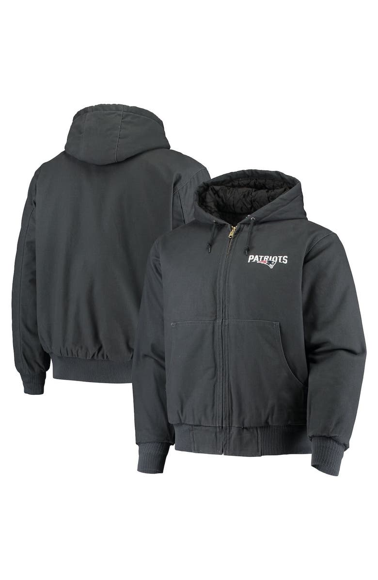 DUNBROOKE Men's Dunbrooke Navy New England Patriots Dakota Cotton Canvas Hooded Jacket, Alternate, color,