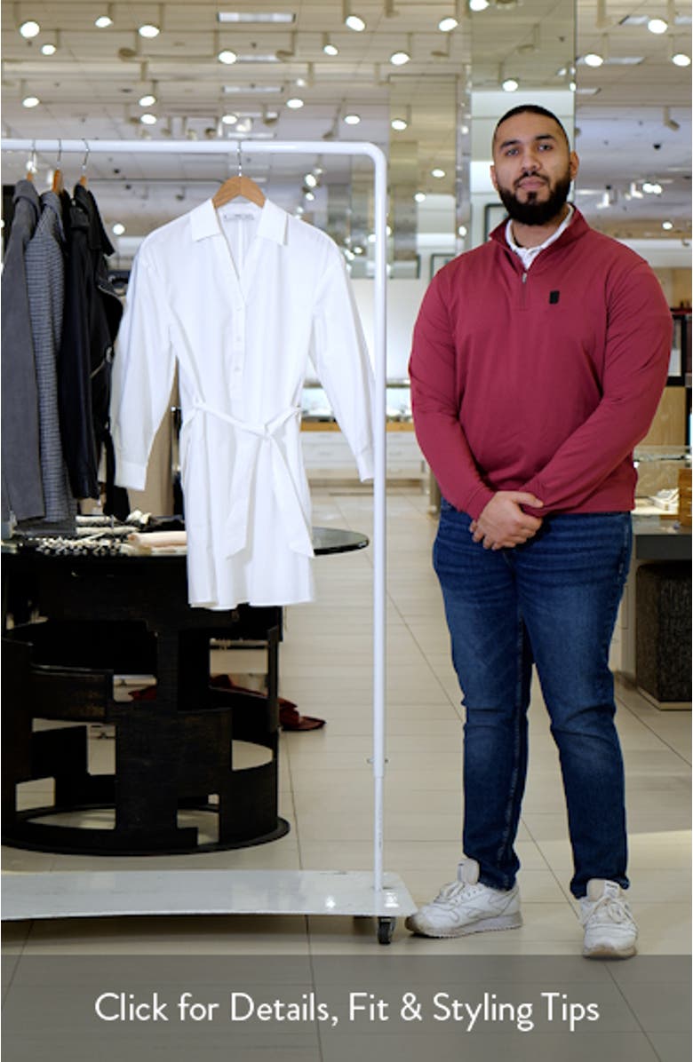 Tie Belt Long Sleeve Shirtdress, sales video thumbnail