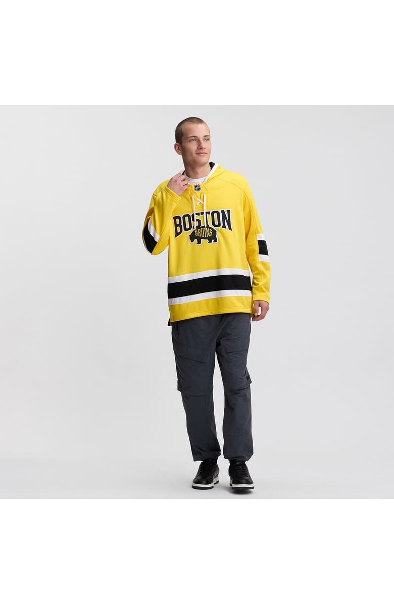 FANATICS Men's Fanatics Gold Boston Bruins 2026 NHL Stadium Series Lace Up Hoodie, Alternate, color, Gold