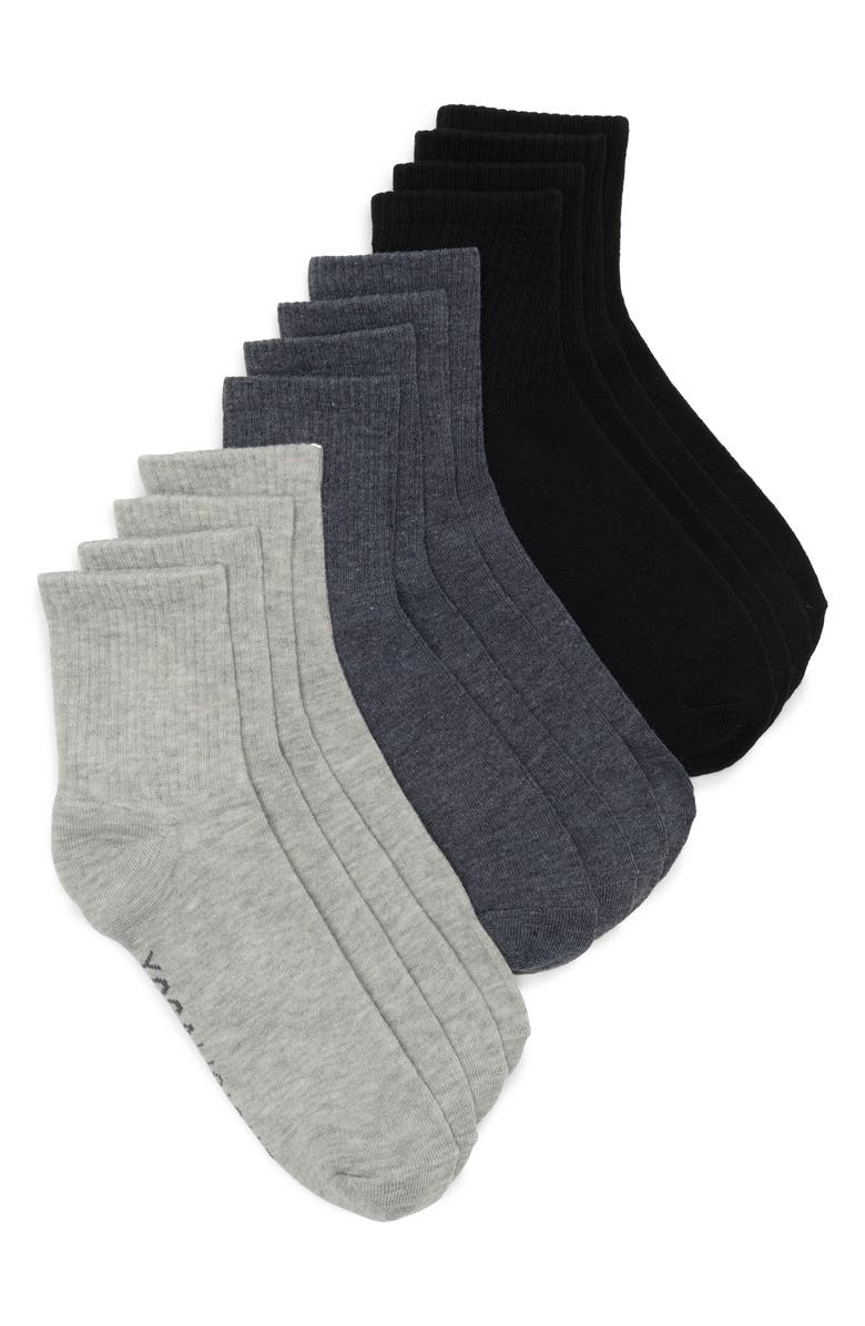 YOGALICIOUS 6-Pack Half Crew Socks, Main, color,