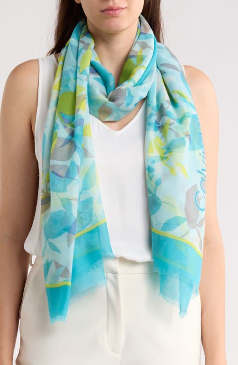 Tropical Floral Oversize Scarf