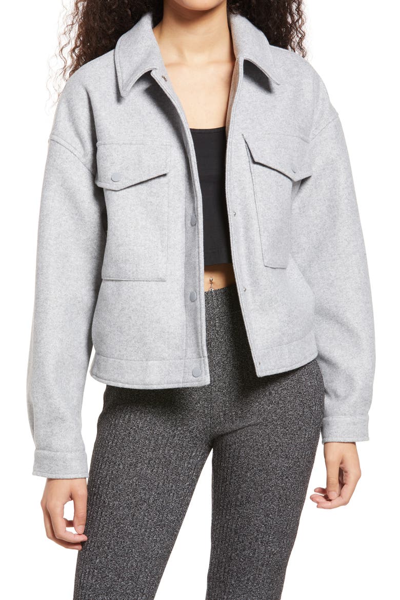 Fortune Lippa Shirt Jacket, Main, color, LIGHT GREY