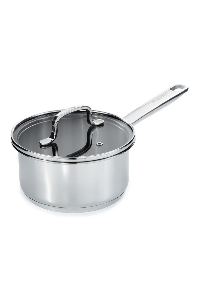 Dina Helix 1.6-Quart Saucepan with Lid, Main, color, SILVER