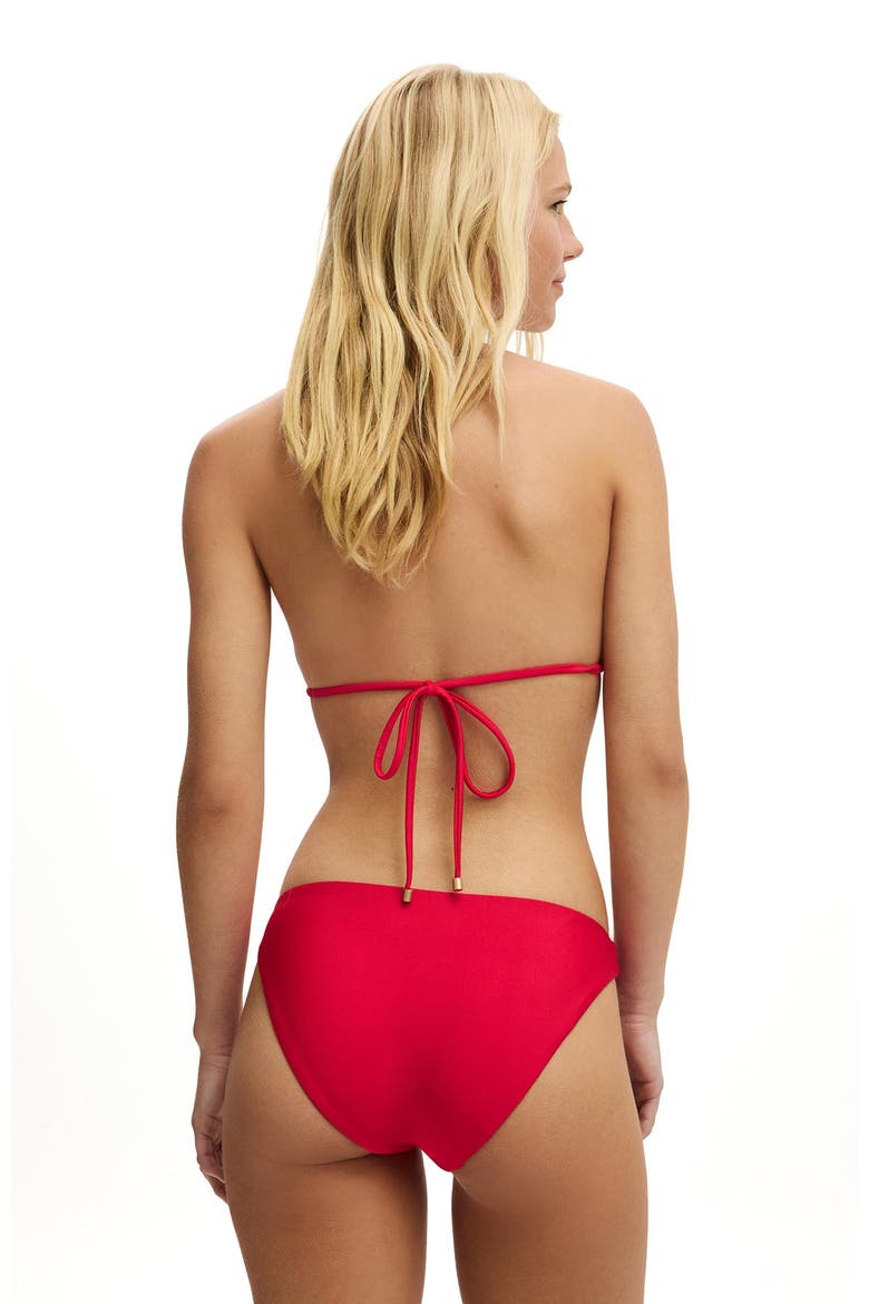 Women's Full Bikini Bottom, Alternate, color, Spicy Red Shimmer
