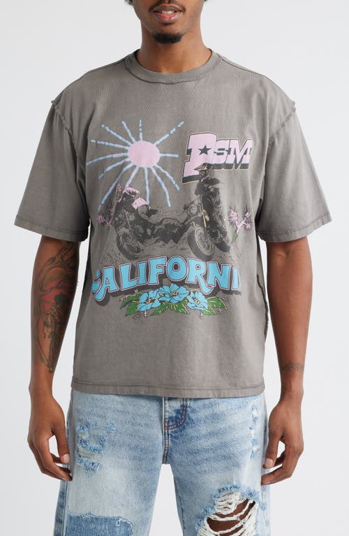 DIET STARTS MONDAY California Racing Cotton Graphic T-Shirt in Washed Grey  product