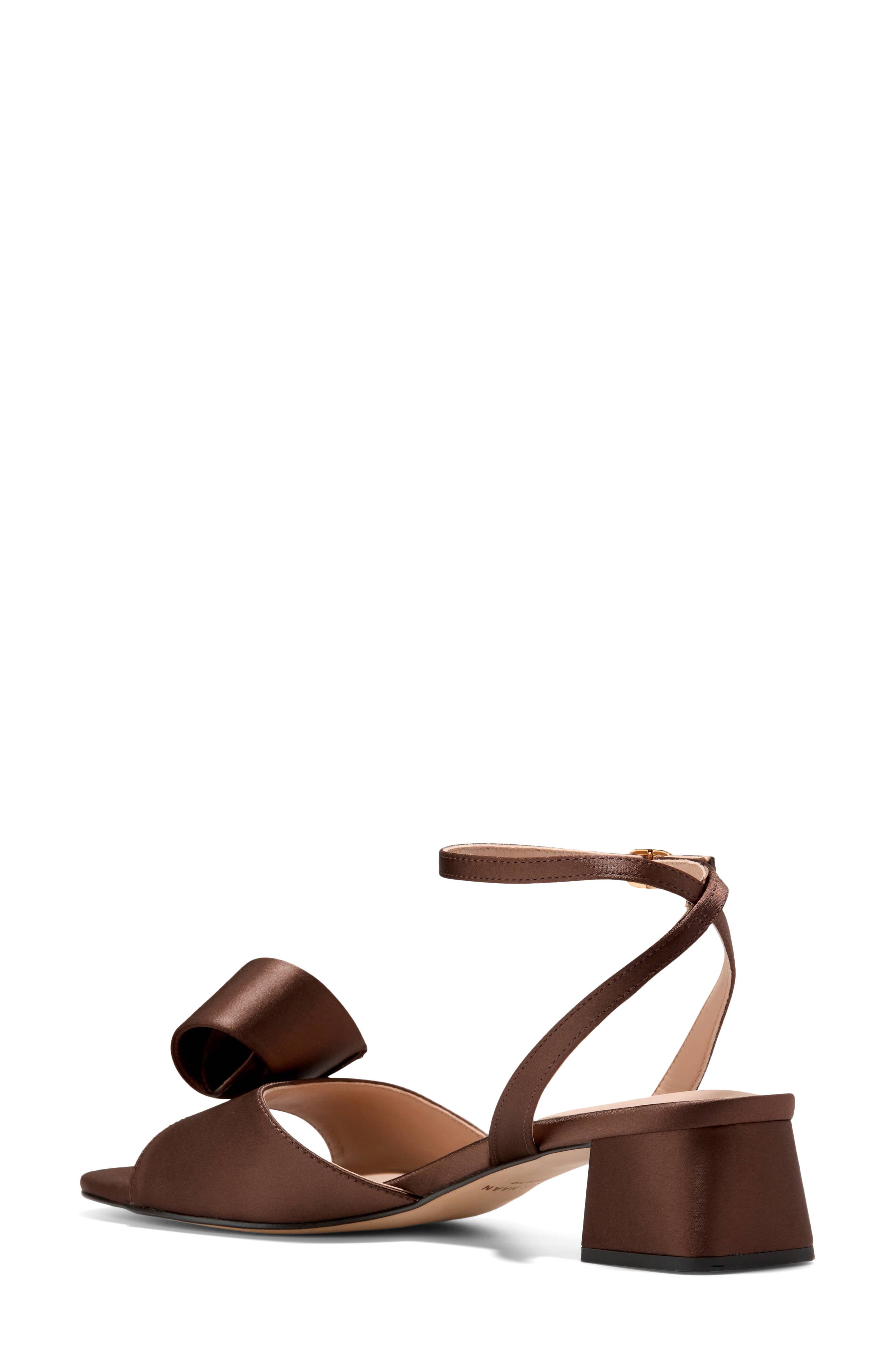 Cole Haan Fanya Florette Sandal, Alternate, color, Chocolate Satin
