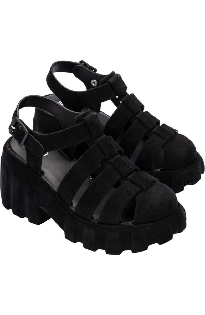 Melissa Megan Velvet Platform Fisherman Sandal, Main, color,