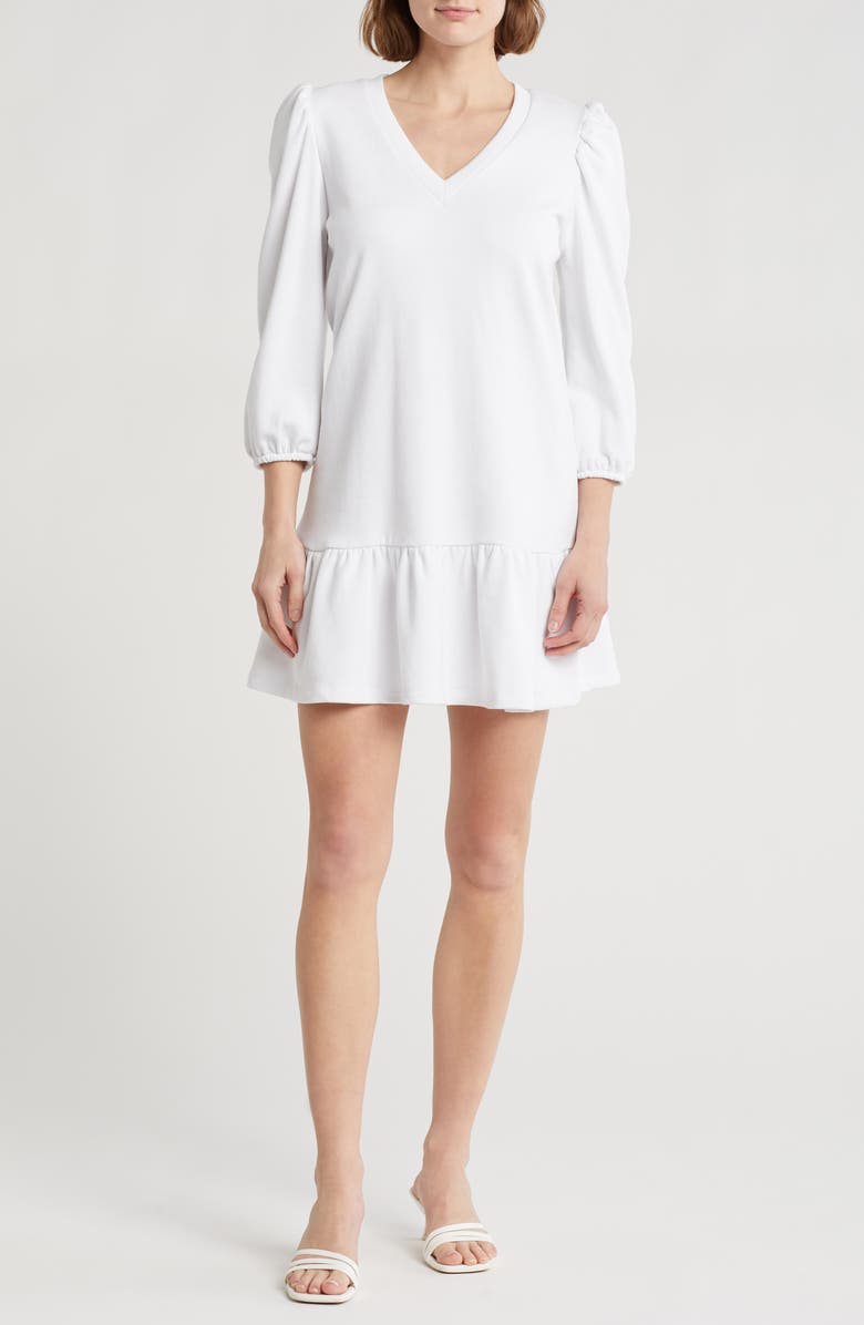 Tart Genesis Cotton Blend Minidress, Main, color, Bright White