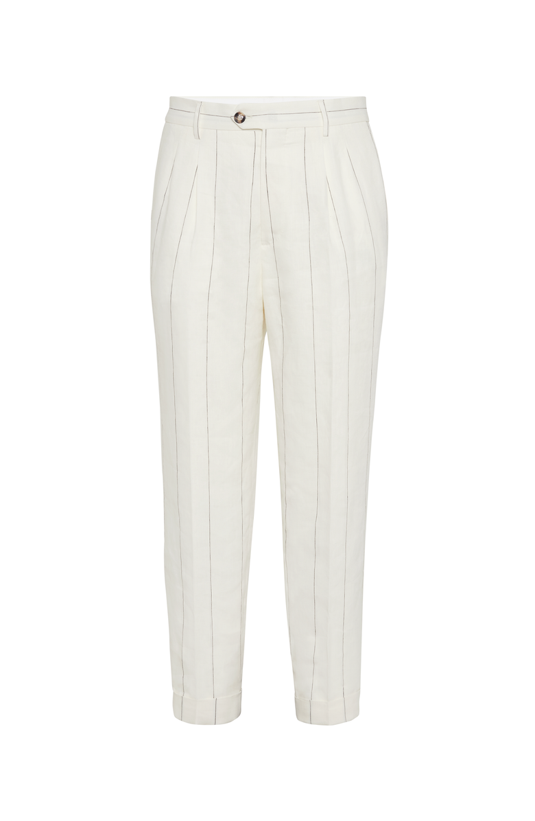 Brunello Cucinelli Wide chalk stripe trousers, Main, color, 