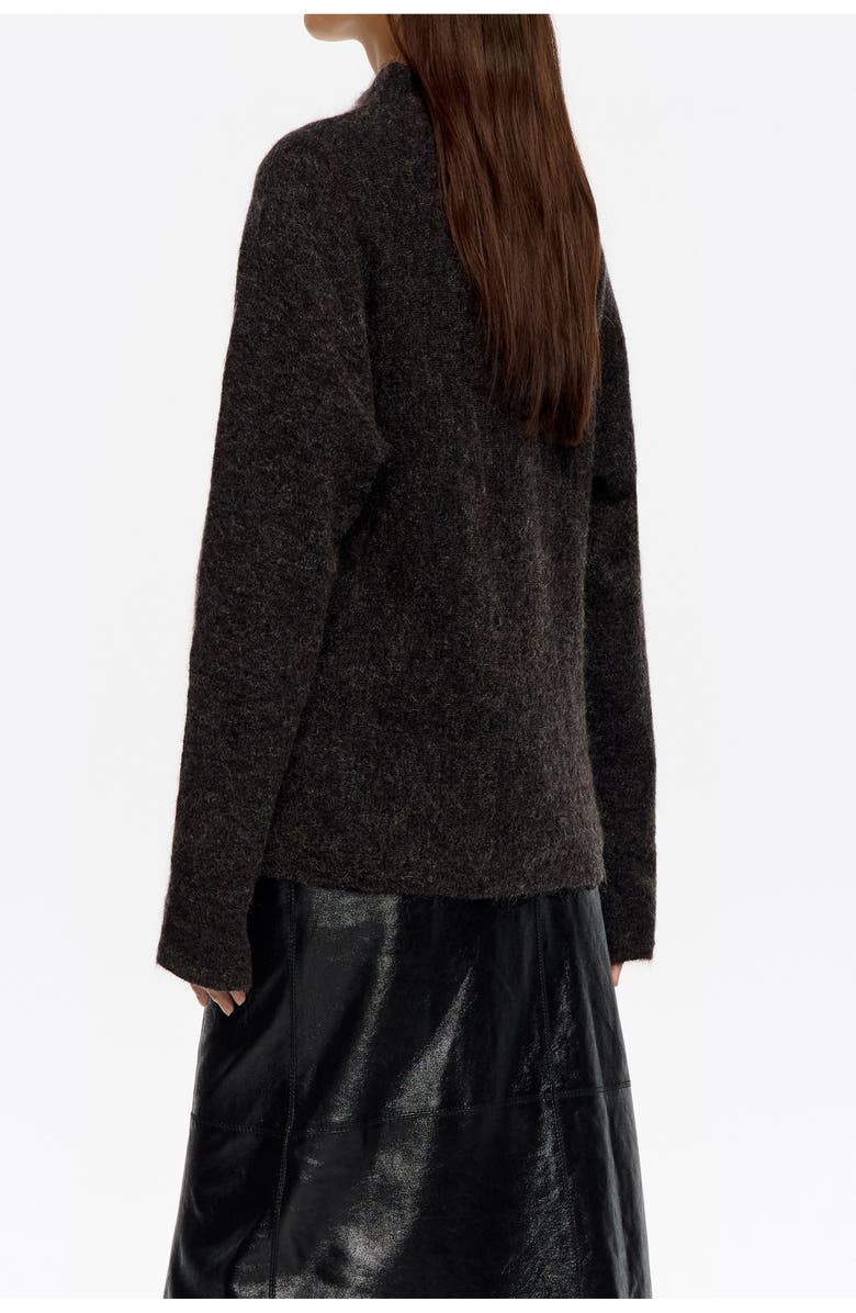 Bimba y Lola Mohair High Neck Sweater, Alternate, color, Dark Grey