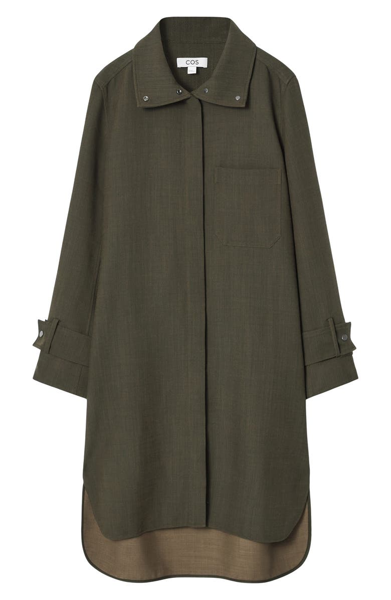 COS Stand Collar Shirtdress, Alternate, color,