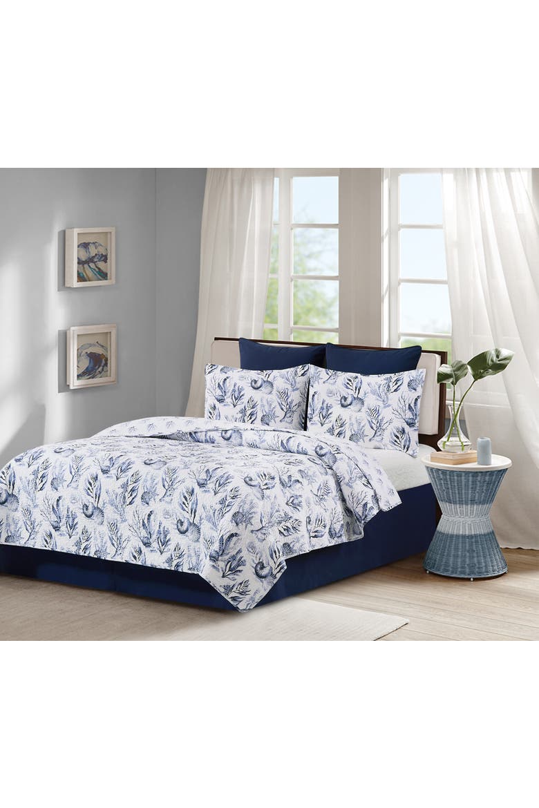 Midnight Lagoon Quilt Set Bedding Collection, Alternate, color, Blue
