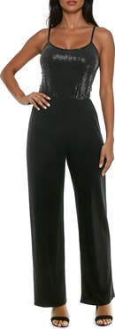 bebe Disco Dot Jumpsuit