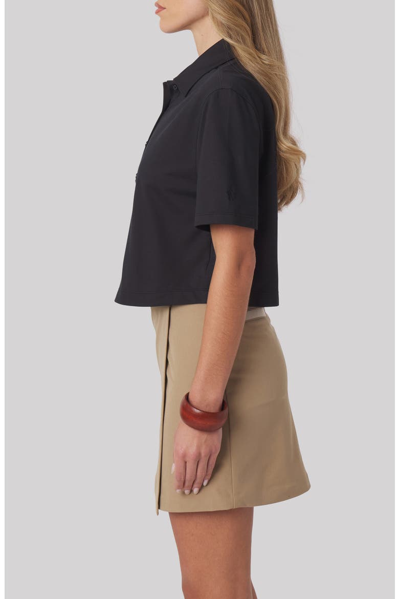 Morgan Athletic Polo, Alternate, color, BLACK