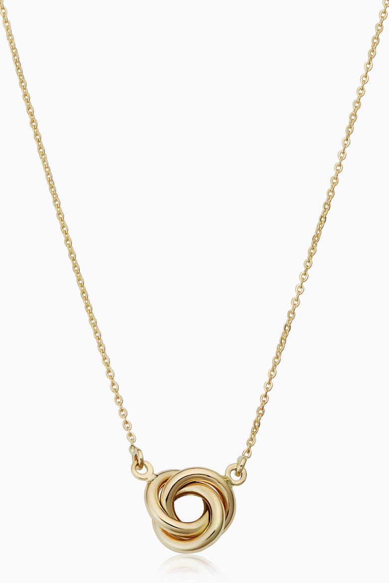 14K Gold Kiss Me Pendant Necklace, Main, color, Yellow Gold