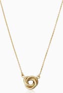 Oradina 14K Gold Kiss Me Pendant Necklace