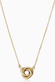 Oradina 14K Gold Kiss Me Pendant Necklace