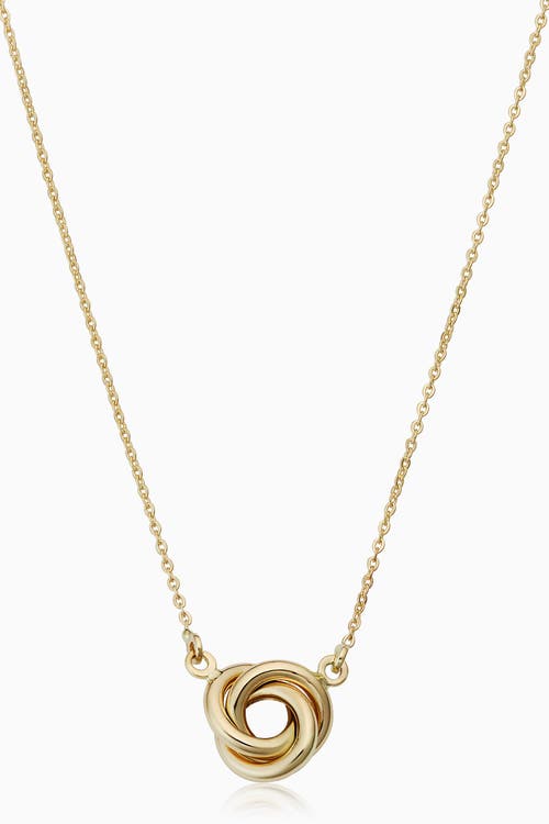 Oradina 14K Gold Kiss Me Pendant Necklace in Yellow Gold at Nordstrom, Size 17
