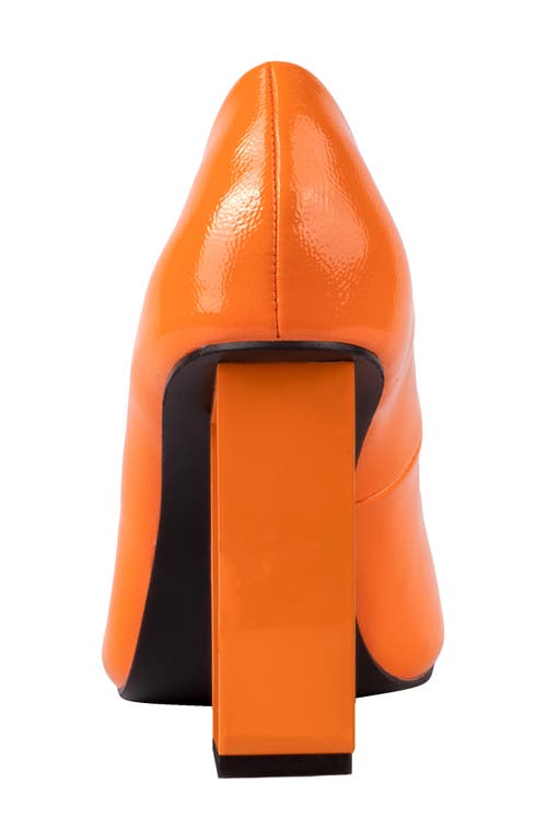 Ninety Union Pandora Patent Pump In Orange